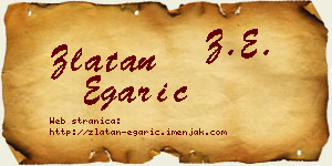 Zlatan Egarić vizit kartica